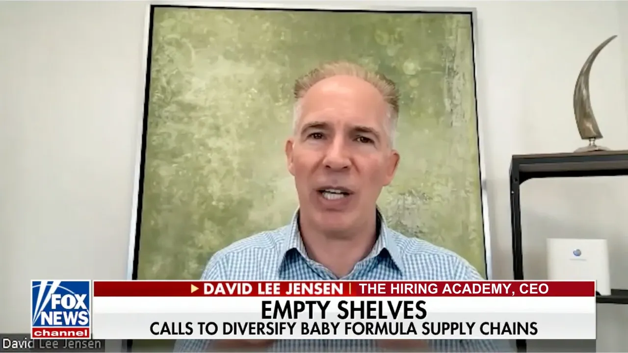 David Lee Jensen on Fox News discussing baby formula supply chains