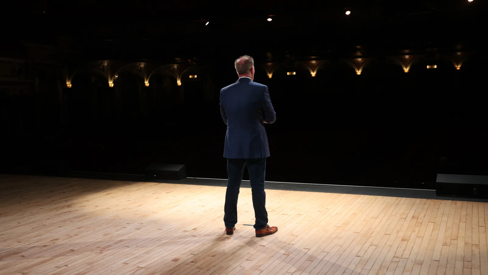 David Lee Jensen on stage at the Orpheum Theatre